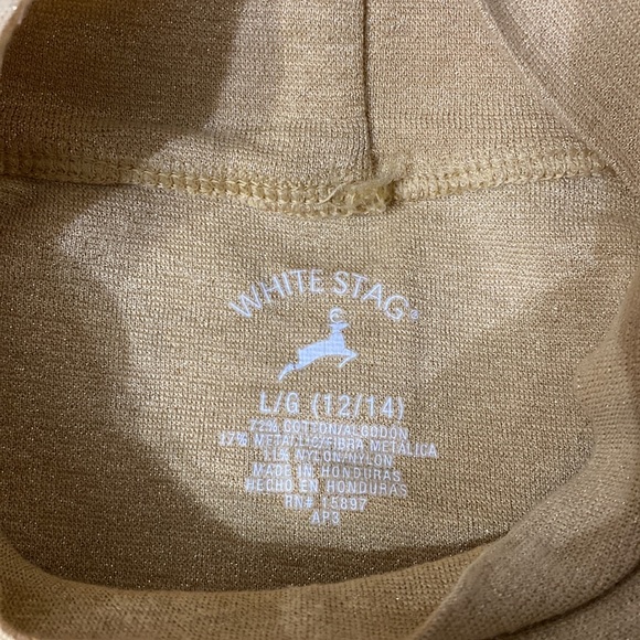White Stag gold mock turtleneck sweater. Size large - Picture 5 of 9